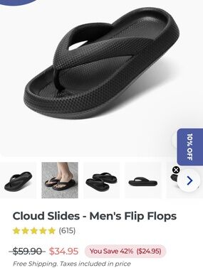New in bag. Cloud slides. Size 46-47 EU. 10.5 -12 US color  black.  Comfy